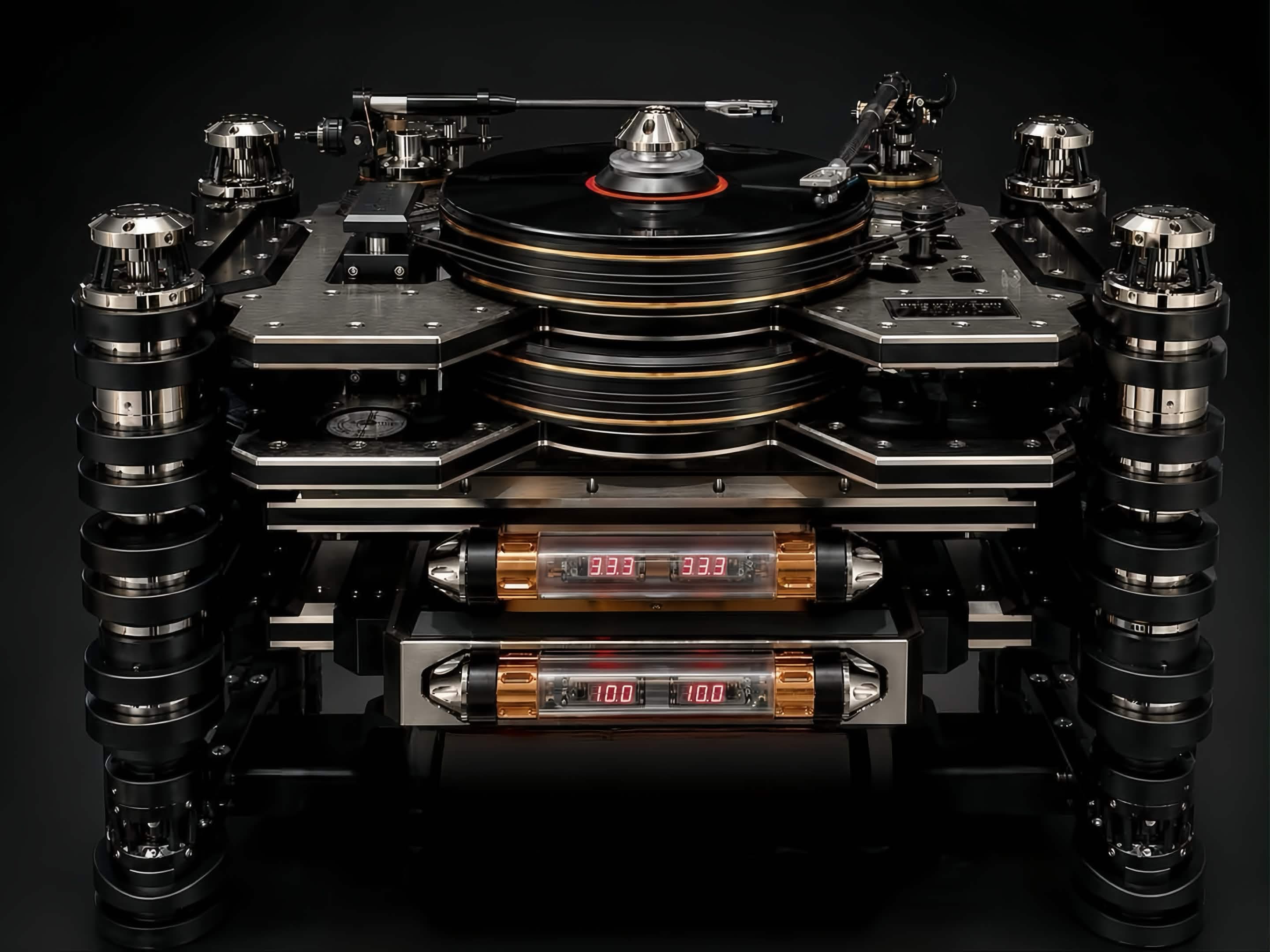 Discovery configured with dual tonearms and the SCPS-D reference power supply.