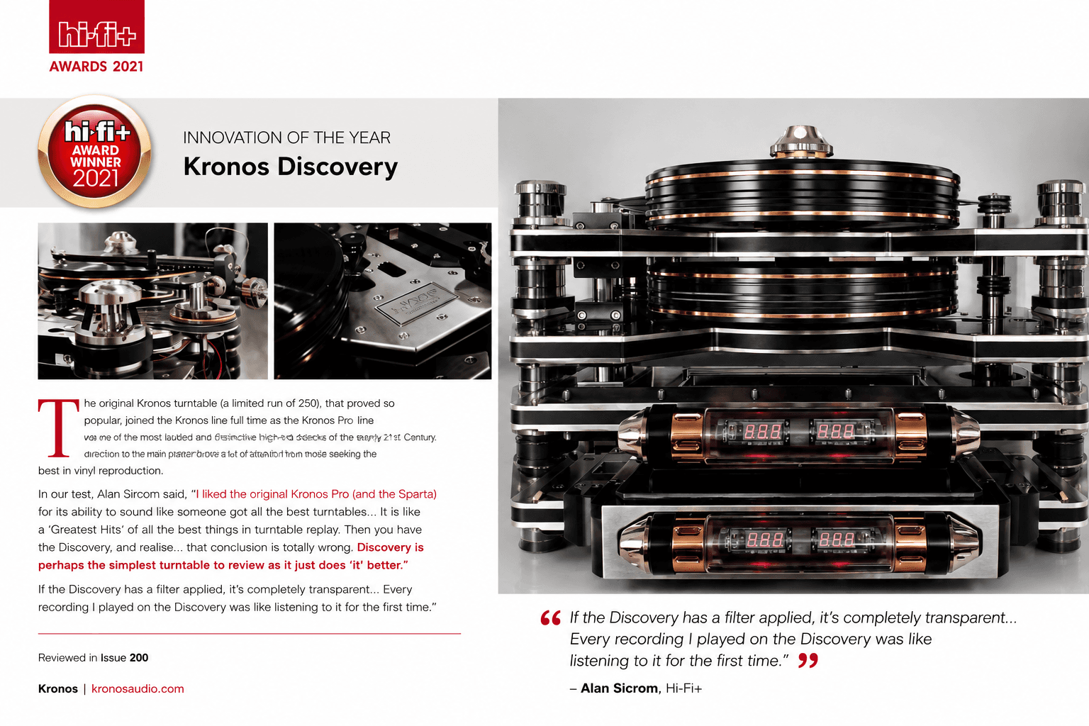 2021 PRODUCT OF THE YEAR Kronos Discovery